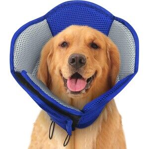SUNFURA Soft Cone, Dog Cone Alternative for Wound Healing, Blue Large